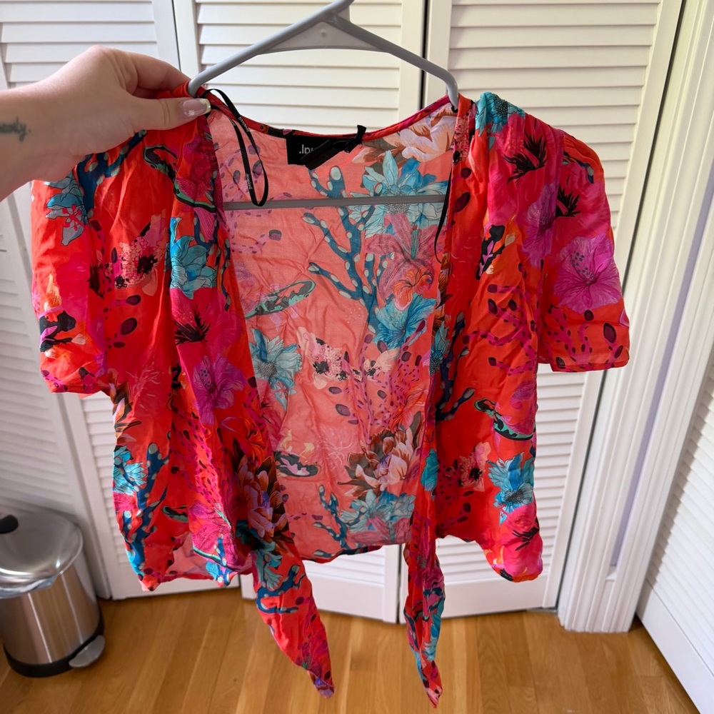 Floral Tie-Front Top